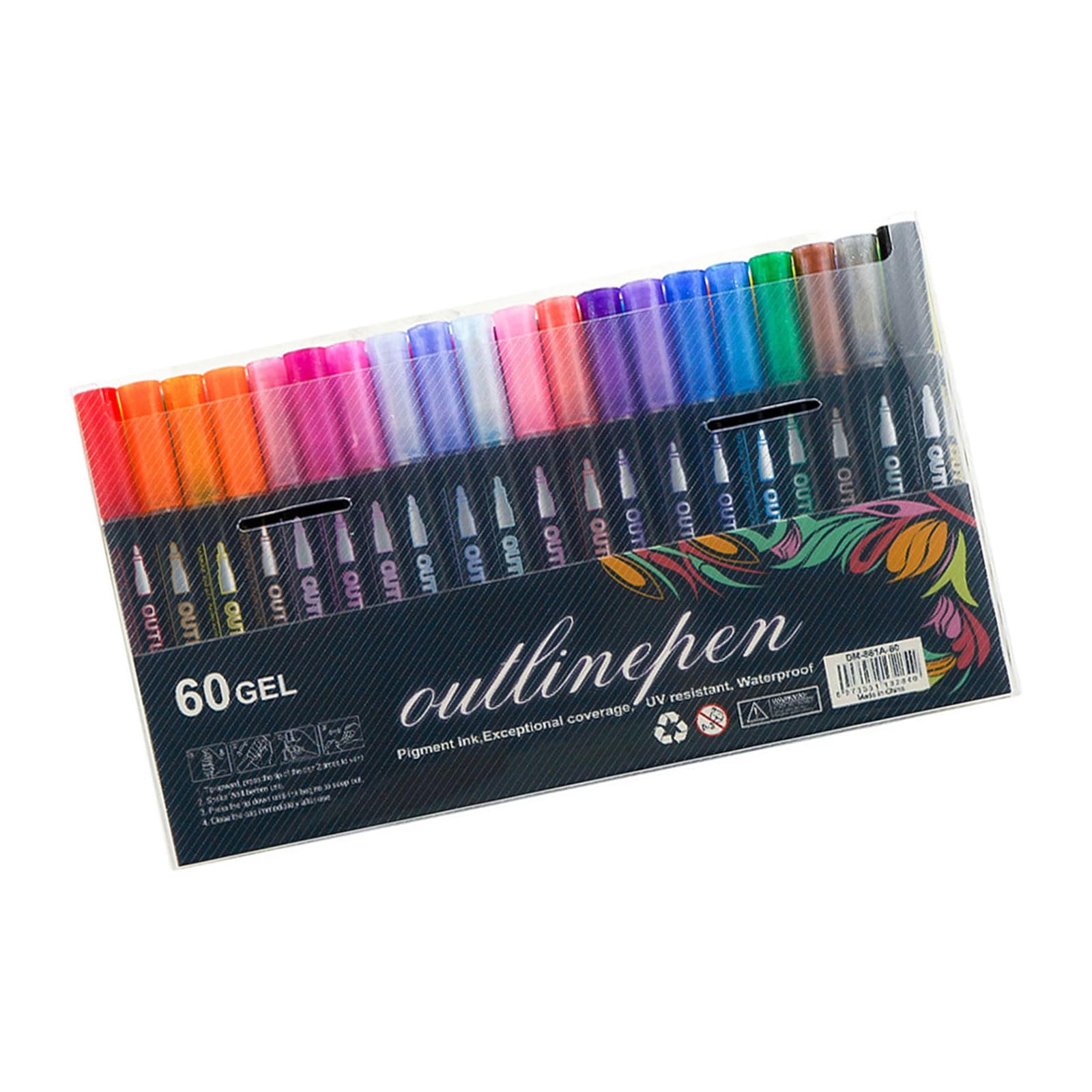 3 pennarelli metallizzati a doppia linea glitterata a prova di sbiadimento per artigianato, scrapbooking, progetti su tutte le superfici, pennarelli glitterati per bambini e vacanze
