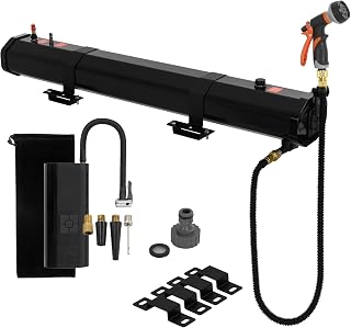 ML-Design Ducha Solar de Camping 20/30L para Techo de Coche, Ducha Portátil para Acampada con Bomba Eléctrica y Cabezal, Depósito de Agua Portaequipajes para Todoterreno con Sistema de Presión
