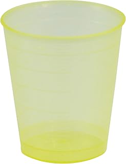 Ampri 80 vasos medicinales desechables en 5 colores, capacidad de 30 ml, color: amarillo