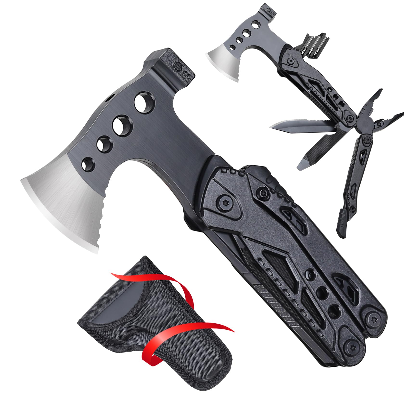 Gifts for Men Dad Husband - Stocking Stuffers for Men, Camping Accessories, Camping Essentials Axe - Fathers Day Gift Ideas, Christmas Birthday Gifts, Survival Kit, Tools for Hiking, Fishing