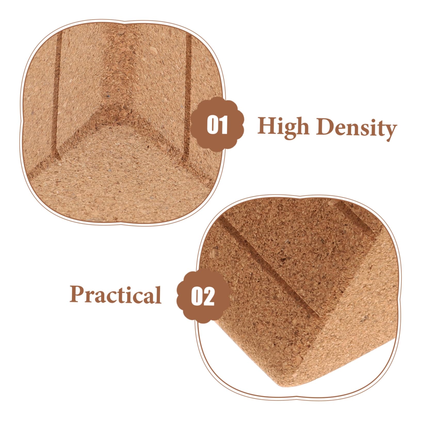 Abaodam Bloque de Yoga Triangular de Corcho de Alta Densidad para Ejercicios de Abdomen y Cintura Soporte para Principiantes y Accesorio de Entrenamiento Fitness