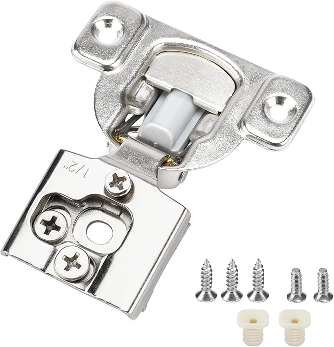LONTAN 10 Pack Soft Close Bathroom Hinges 1/2 inch Overlay Hinges Concealed