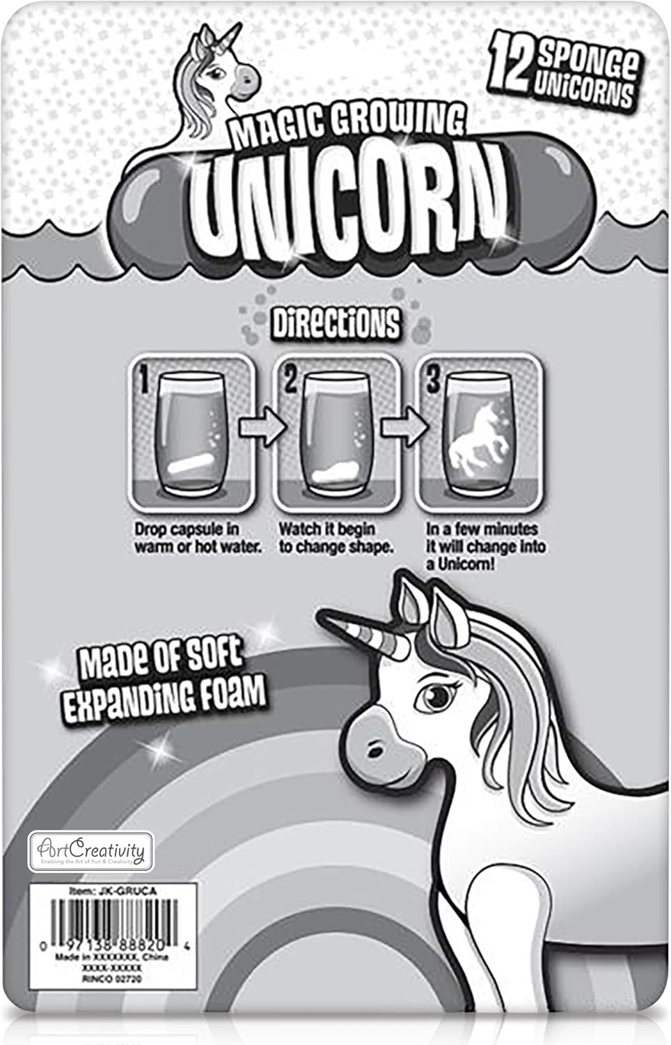 ArtCreativity Magic Growing Capsules, 6 Theme Packs, 72 Capsules - Unicorn, Mermaid, Dinosaur, Sea Life, Wild, Farm Animal - Magic Grow Water Toys, Easter Basket, Party Favor for Kids