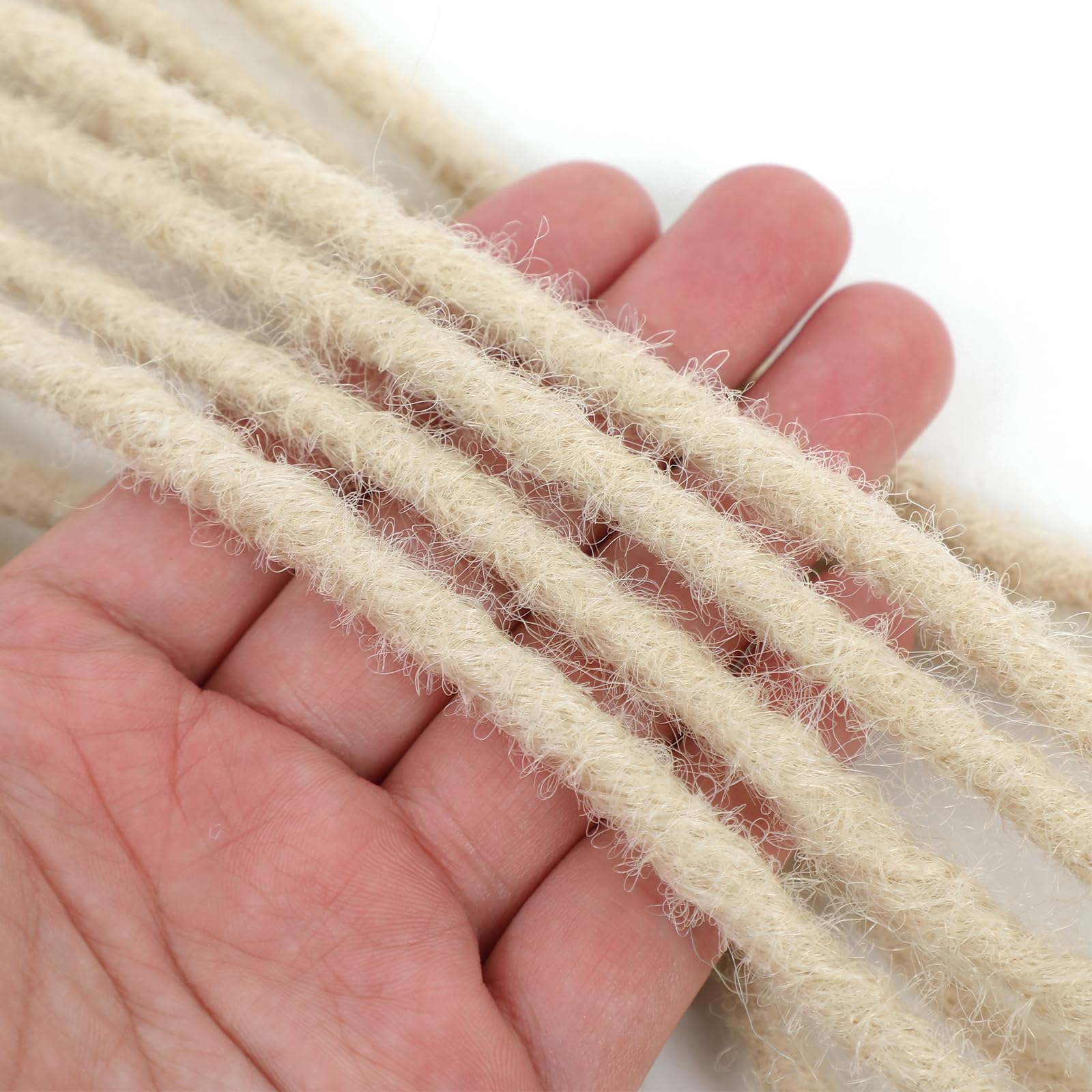 24 Inch Blonde Dreadlock Crochet Hair Reggae Braids Locs Handmade Synthetic Fiber Reggae Style Dreadlocks Braiding Hair 0.6 Width Dreads Hair Extensions(613 - Image 4