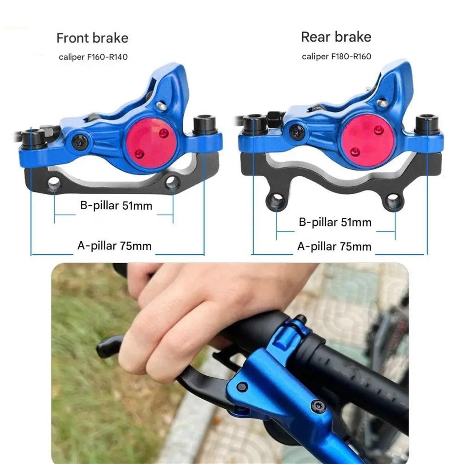 Juego de Frenos hidráulicos HB875 HB-875 Freno de Disco de Bicicleta MTB Delantero Trasero 800mm 1400mm Pinza de Frenos de Bicicleta de montaña
