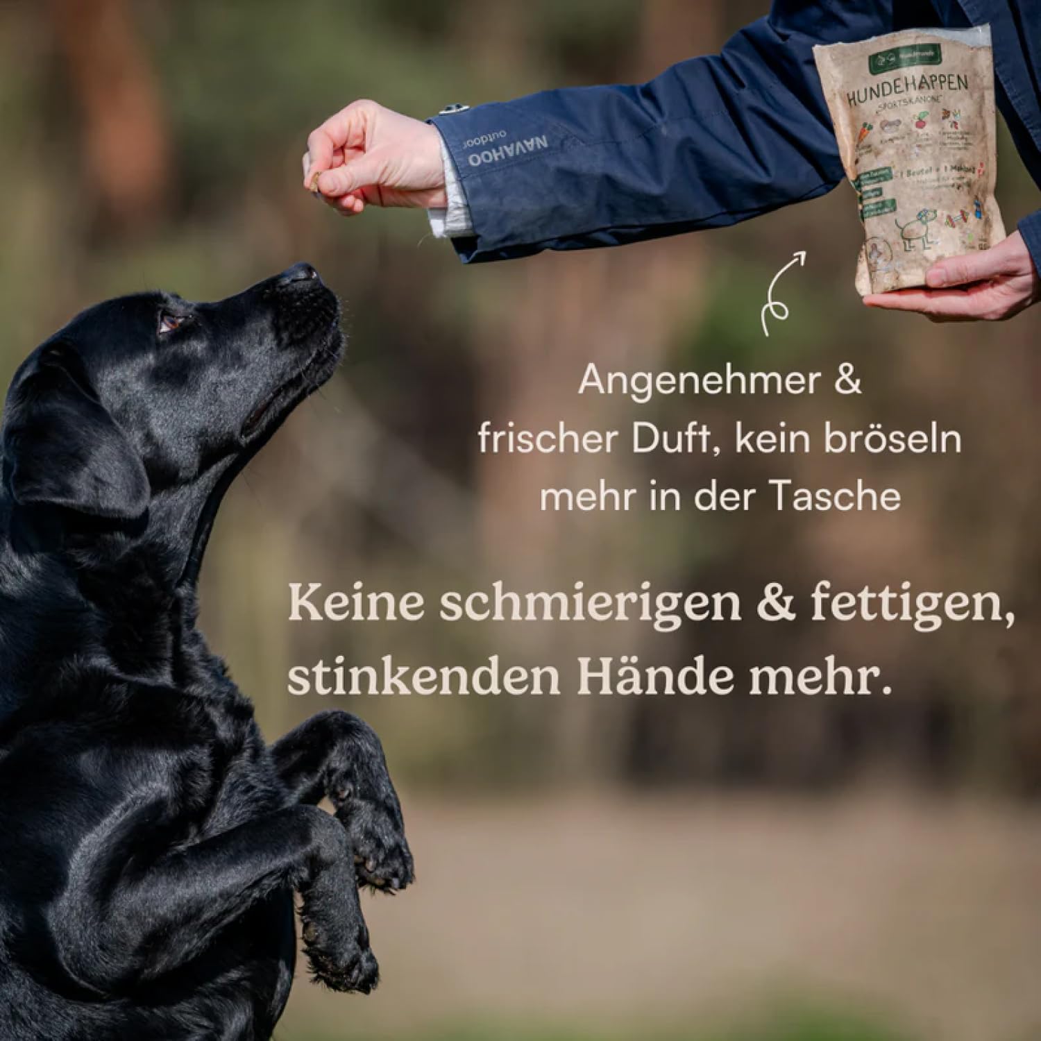 Hunderunde - Hundesnack Morgenmuffel für einen Guten Start in den Morgen - Hundeleckerlis mit Vitaminen, 39 Ballaststoffen & Kohlenhydraten - 100% hypoallergen, gut verträglich & vegan (9X 125g)
