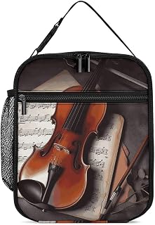 Violin Sheet Music Insulated Lunch Bag for Men Women Reusable Portable Lunch Box Lunch Tote Leakproof Cooler Bag for Office Work Picnic Travel Camping