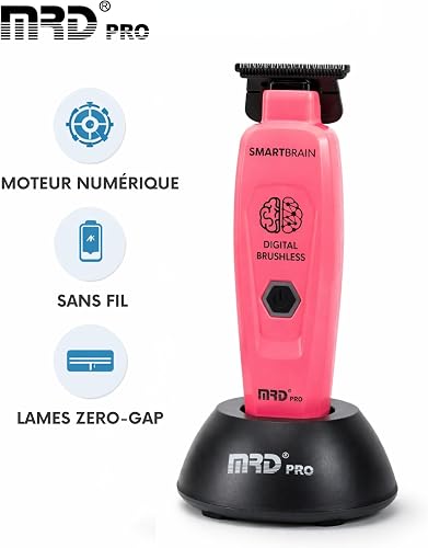 MRD Trimmer PRO Smartbrain – Máquina de acabado pelo hombre profesional con motor Magnético, cuchilla DLC Trimmer y cuerpo metálico, recargable Micro USB-C - 5