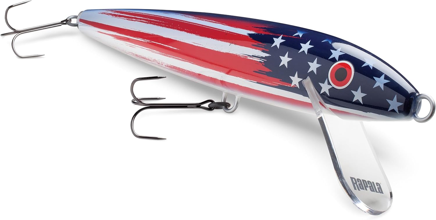 Rapala Giant Lure US Flag Collectible Display Fishing Lure Decor for Man Caves Offices and Tackle Shops