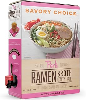 Pork Ramen Broth Concentrate, 4.5 Liter (1.19 Gallons) Bib - Gluten-Free, Diary-Free Ramen Broth Concentrate - Bulk, Shelf Stable for Chefs or Aficionados