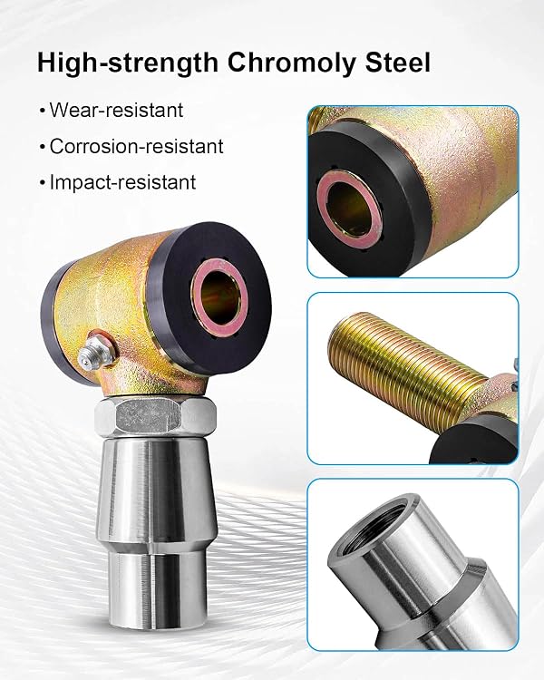 3/4" Threaded Bushing Kit Fit for 4-Link Suspension, Adjustable Chromoly Polyurethane Bushing, 1/2" Bolt Hole,Right & Left Hand Thread Bushings for Replacing Worn Rod Ends and Suspension Bushi, 2 Sets by JUFWKO - Image 4