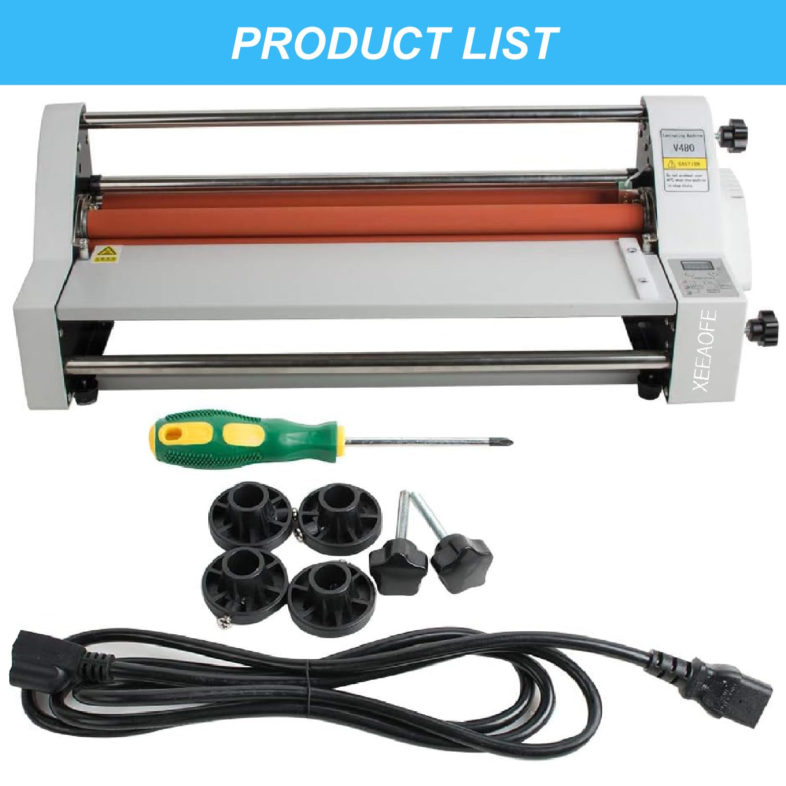 Laminator Termiczny Jednostronny I Dwustronny, 18" Na GorąCo I Na Zimno, Cztery Rolki, Regulowana PręDkość, UrząDzenie Do Laminowania Papieru A4 I Zdjęć, Szybkie Nagrzewanie,110V