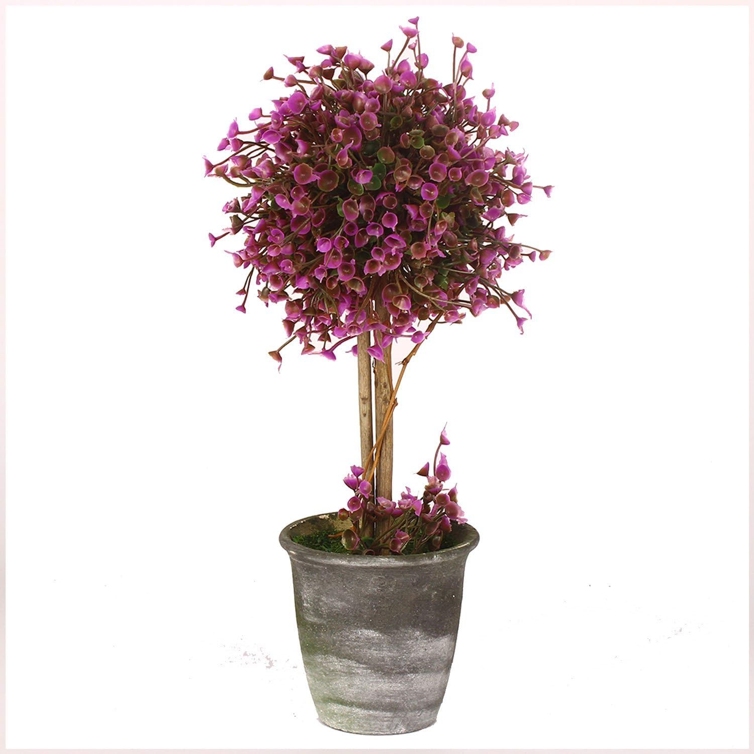 VGIA Artificial Potted Plants Retro Plastic Flowers Home Decoration Purple 12 Inch