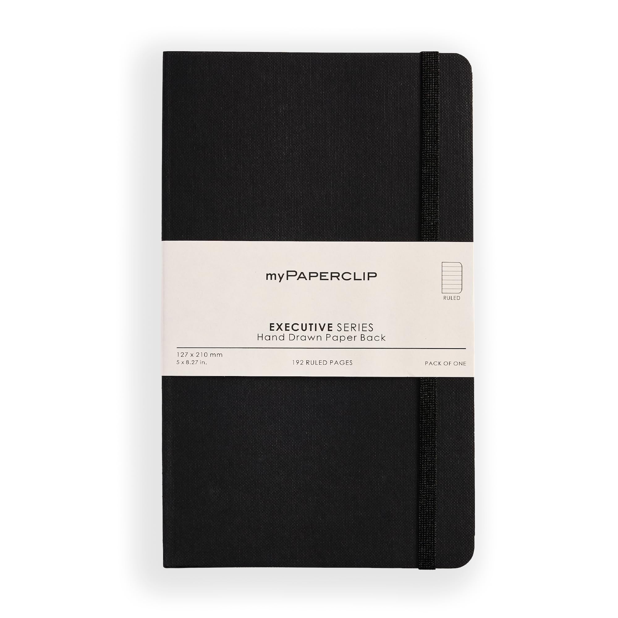 myPAPERCLIP Executive Series Ruled Notebook, Medium (5 x 8.25 in), 192 Pages, 68 GSM Paper, Soft Cover Ruled Journal for Office, Writing, Journaling, Notetaking, Black-image-14