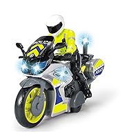 Dickie Toys – Polizia Moto – Giocattolo Moto con Personaggio Poliziotto per Bambini dai 3 Anni in su