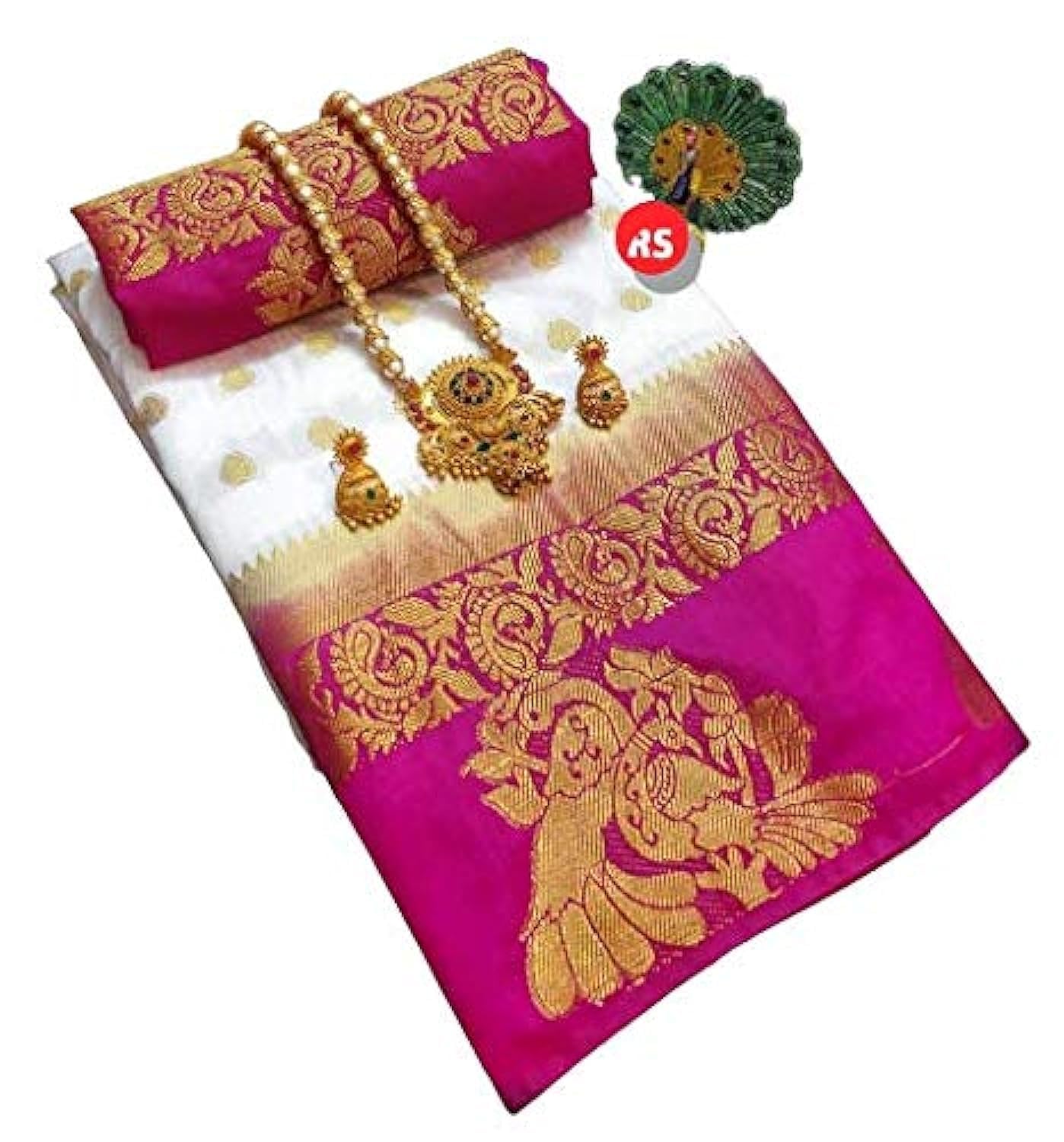 Radhe DesignerWomen's Tussar Silk Saree With Running Blouse