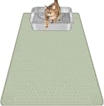 Tapis de litière pour litière en silicone Cat 101x71cm Grand tapis de chat, gris foncé , imperméable, antidérapant, tapis de rug avec lèvre, facile à nettoyer, extra grand tapis de prise pour plancher, Bartuke