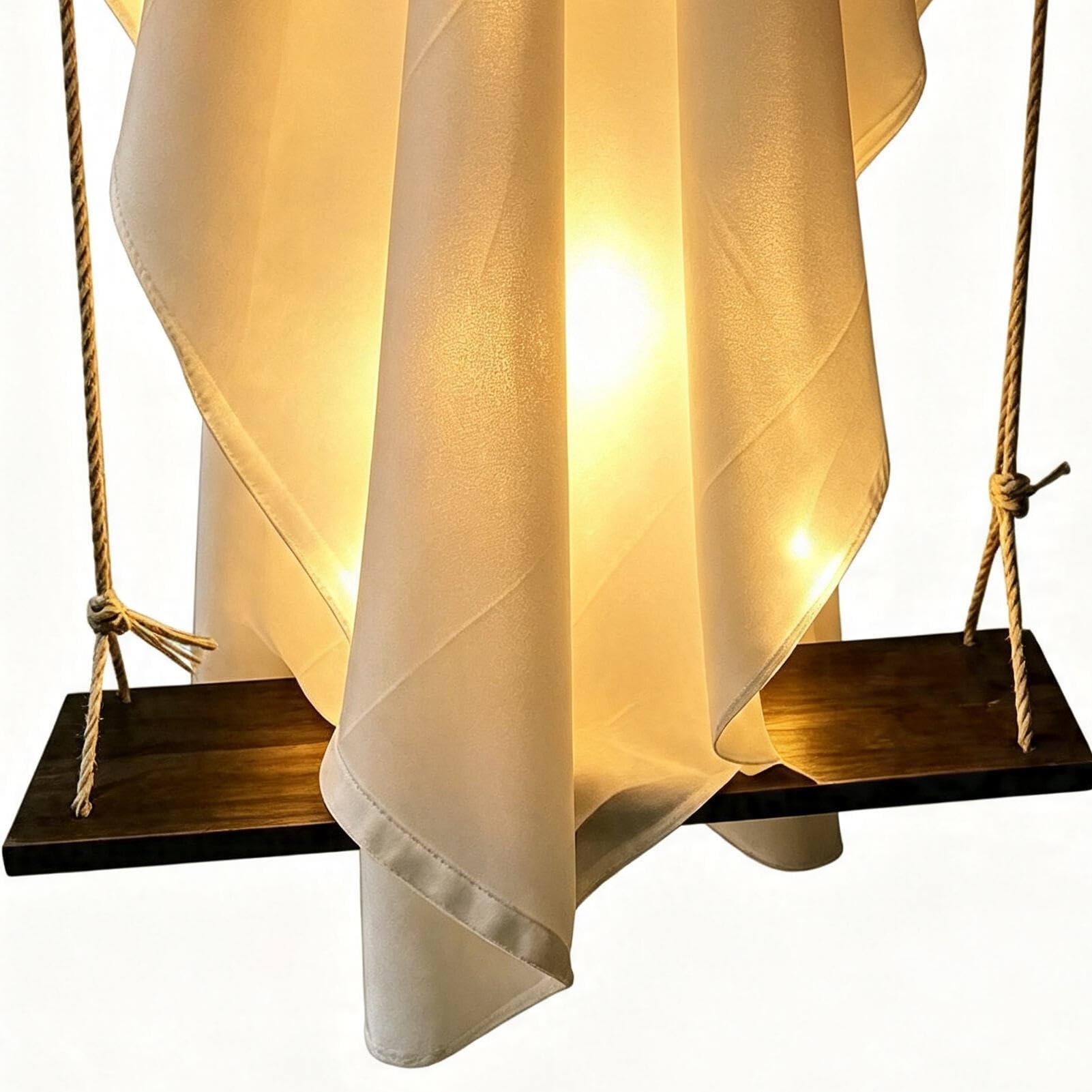 Swinging Ghost Decor - Remote Control Light Up with Pumpkin Bucket 1.5m