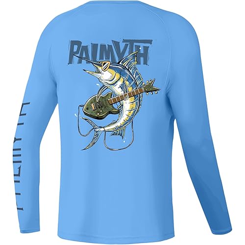 Palmyth Boys Fishing Shirt Youth Long Sleeve T-Shirt Sun Protection UPF 50+ Quick Dry