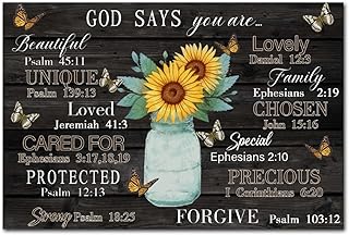 God Says You Are Wooden Sign Floral Bloom Wood Wall Art Funny Wall Plaque Retro Woodshop Garage Wall Decoration For Bedroom Living Room Home Kitchen Housewarming Gift 8x12in
