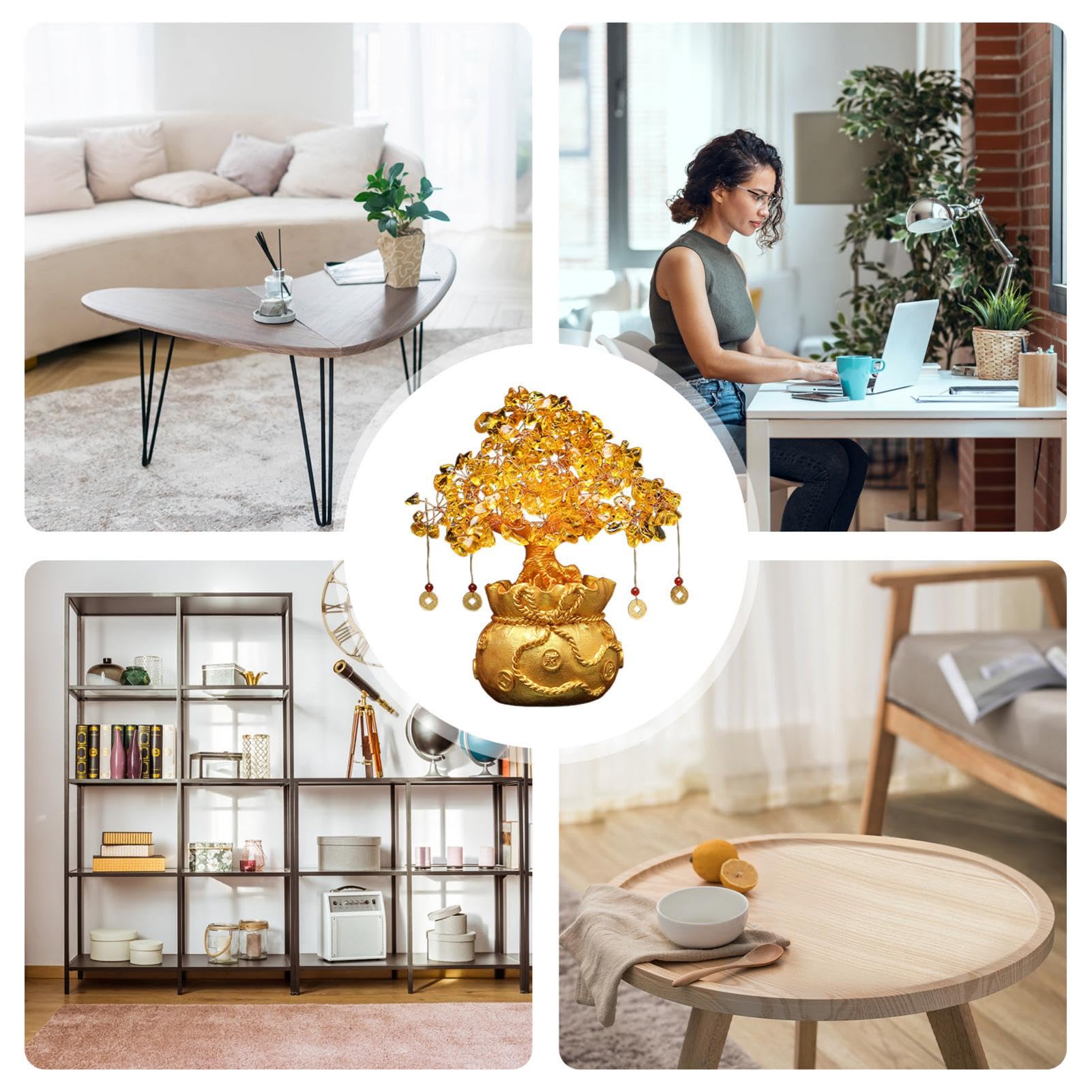 Amazon.co.jp: 中国の金のなる木、クリスタル金のなる木, シトリン風水