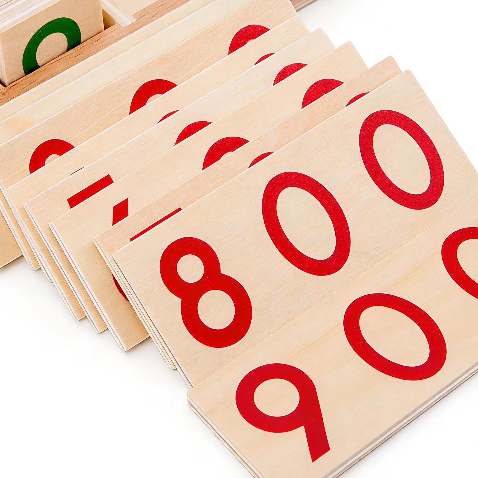 Tarjetas de números de Madera | Juguete Educativo de Números del 1 al 9000 - Tarjetas Educativas de Matemáticas,para Preescolares, Niños, Niñas, Educación en Casa, Aula, Viaje en Coche, Campamento