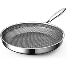 Hybrid Nonstick 8-Inch Frying Pan,Non Stick Frying Pan,PFAS PFOA PTFE Free,Stay-Cool Handle, Dishwasher-Friendly, Oven-Safe Up to 600F, Induction Ready, Compatible with All Cooktops