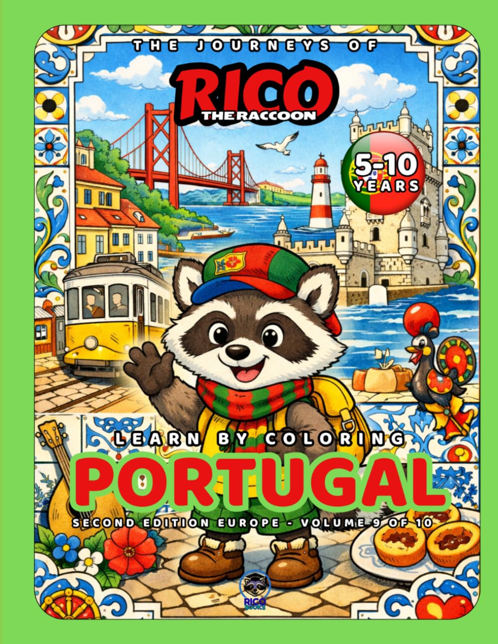 The Journeys of Rico the Raccoon – Portugal | Yellow Trams, Ocean & Coloring Adventure