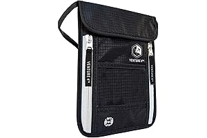 Passport and Vaccine Card Holder Combo Around Neck: Compact, RFID Blocking, Keep Documents Safe