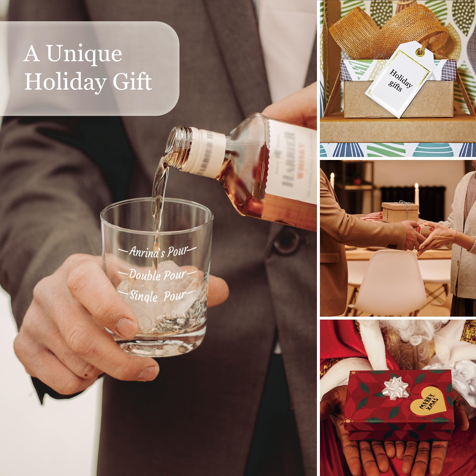 Dinikally Gifted box with privately customized high-end whisky glasses, suitable for all wines