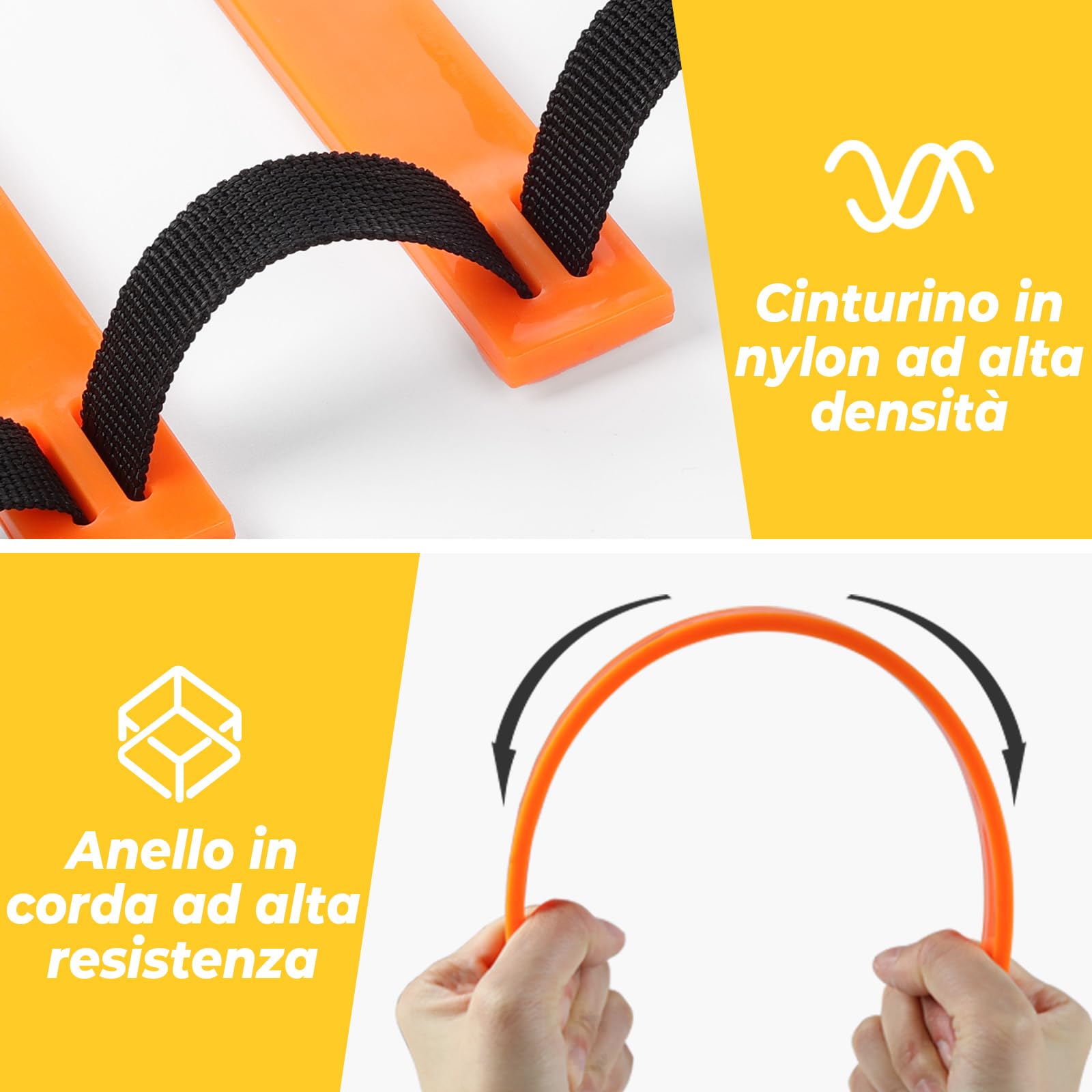 YISSVIC Kit Allenamento Calcio e Agilità con Scala di Agilità 6 Metri 12 Pioli, 10 Coni, 4 Picchetti e Allenatore di Calcio/Tiro, Adatto per Bambini