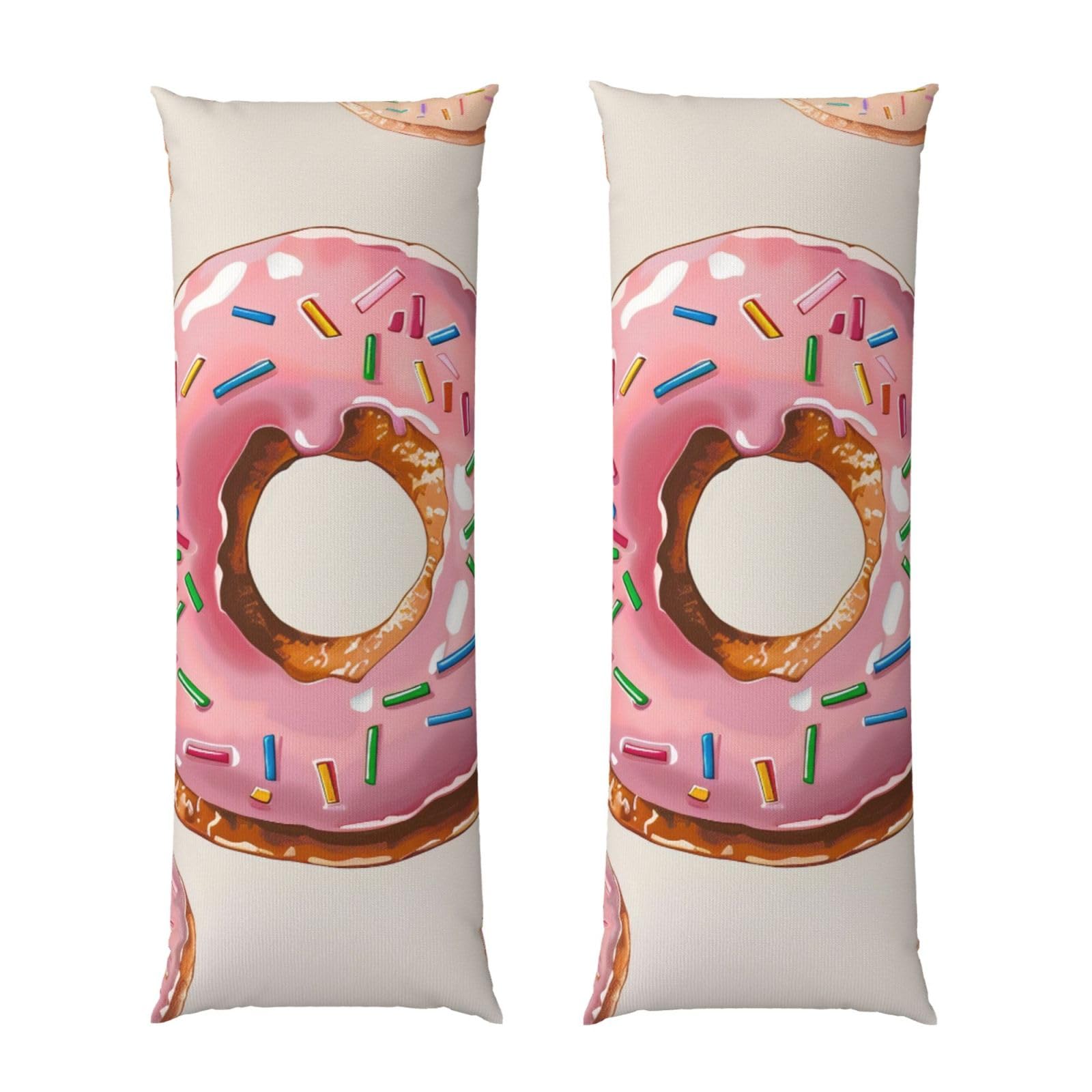 Body Pillow Cover 20x54 Inch, Donut Print Long Lumbar Pillow Case with Zipper Long Body Pillowcase Decorative for Bed Sofa Bedroom