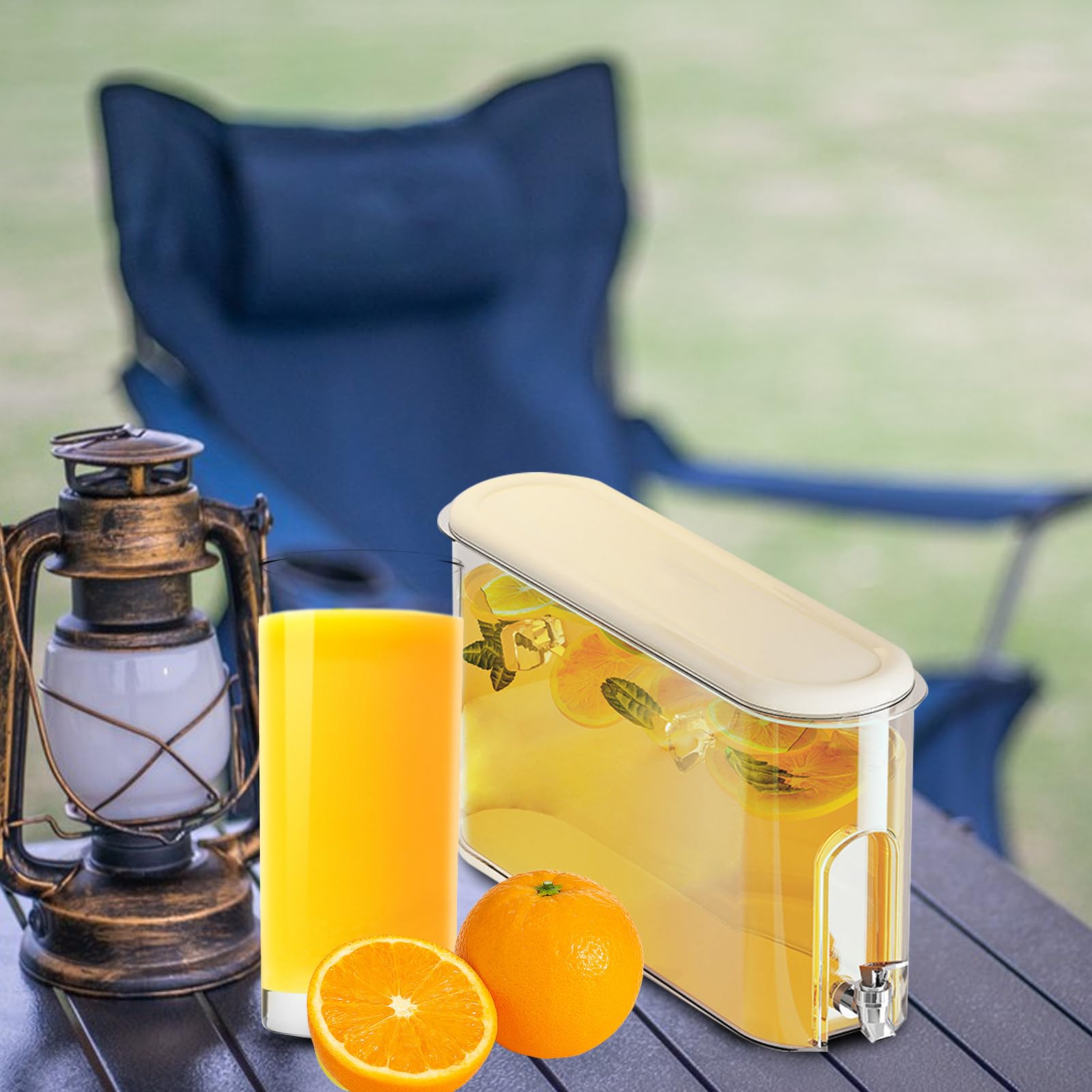 Dispensador De Bebidas Para | Dispensador De Bebidas Líquidas Con Grifo | Contenedor De Refrigerador Con Tapa, Soporte De De Limonada Para El Uso Diario, Estación De