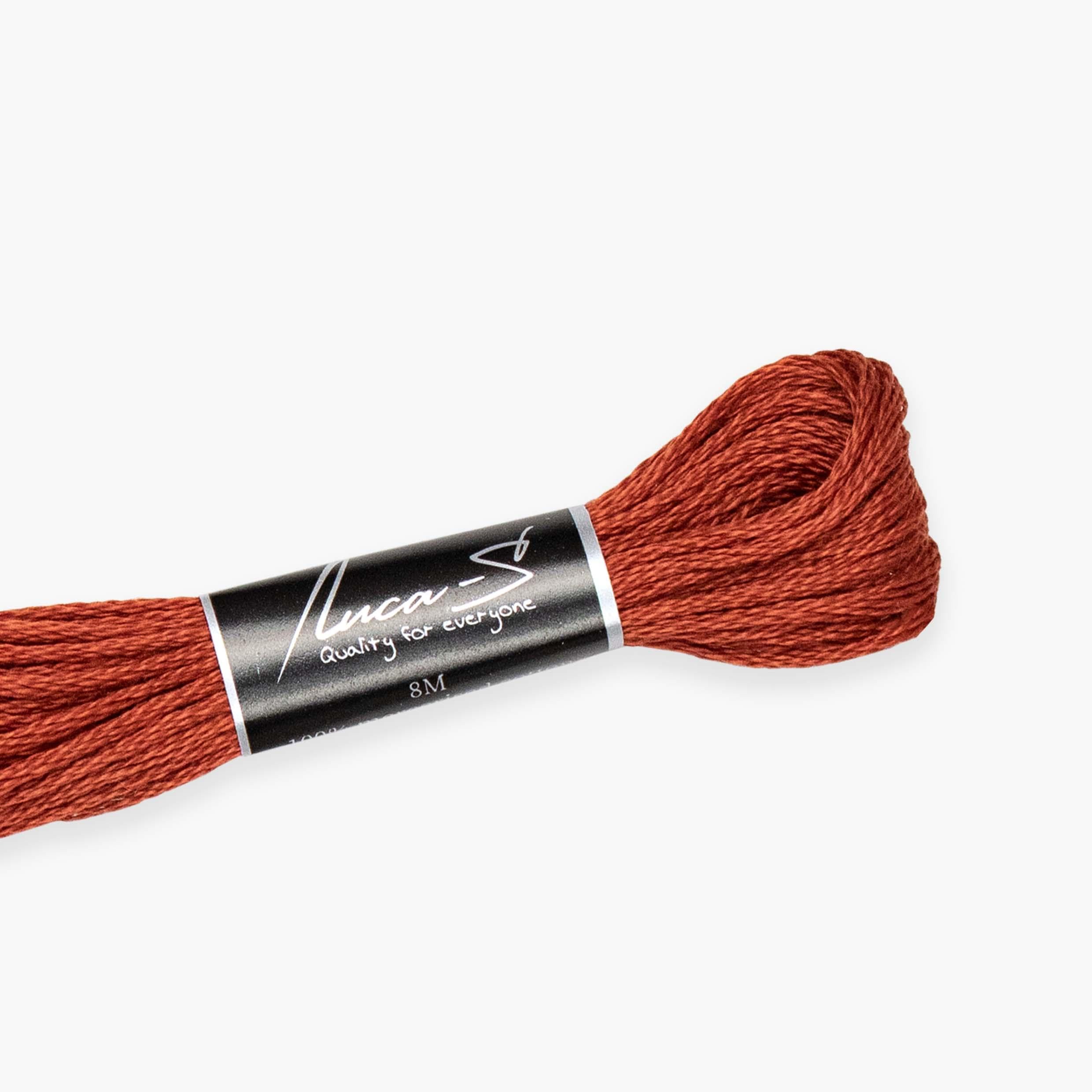 Premium Embroidery Thread Luca-S, 100% Giza Cotton, Oeko TEX Certified Stranded Cotton - 410 / DMC 355 / Anchor 1014 — image 1