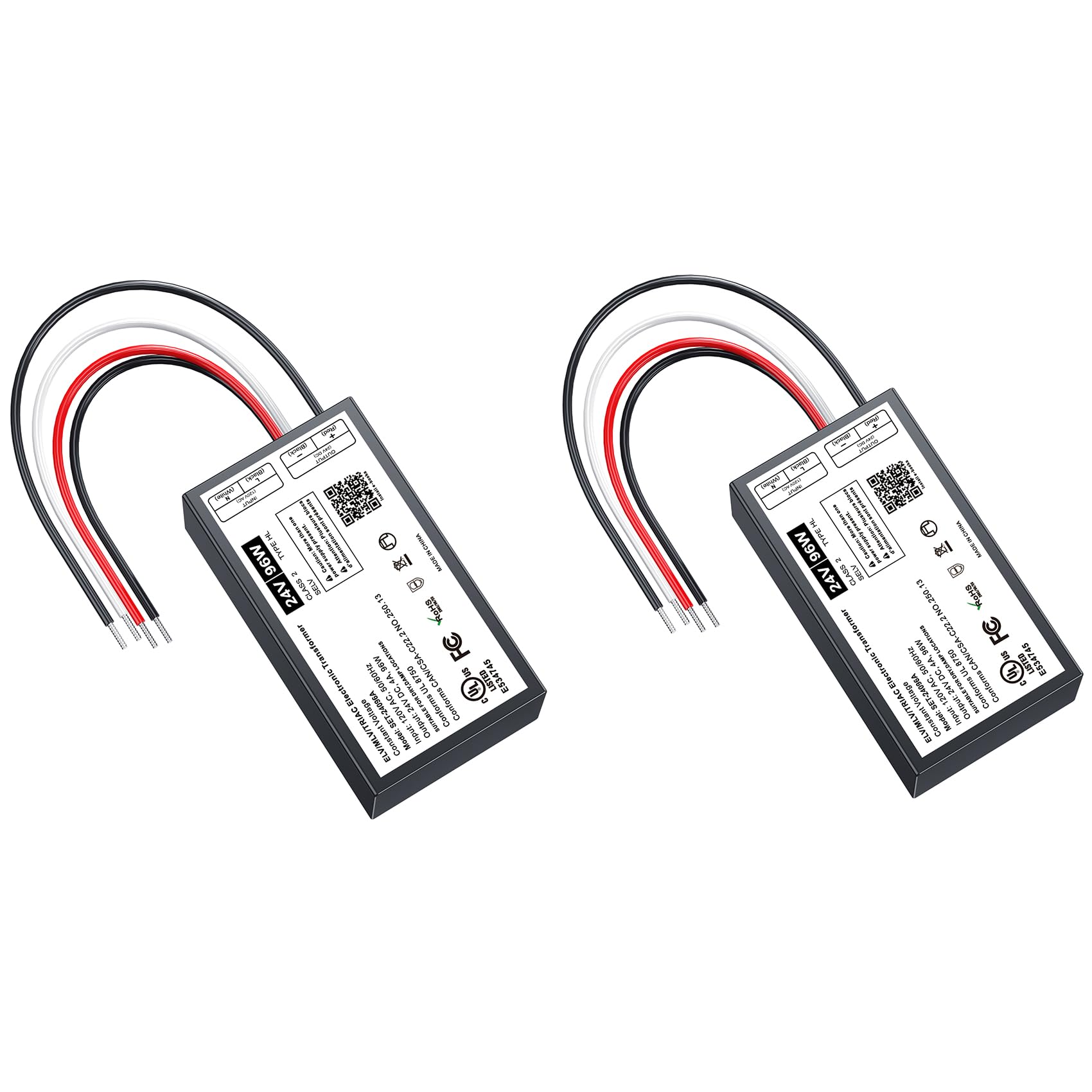 Triac ELV/MLV LED driver dimmerabile da 96 W, trasformatore LED Triac ELV/MLV compatibile con interruttori Lutron e Leviton, alimentatore LED dimmerabile per luci LED interne/esterne, certificato UL e