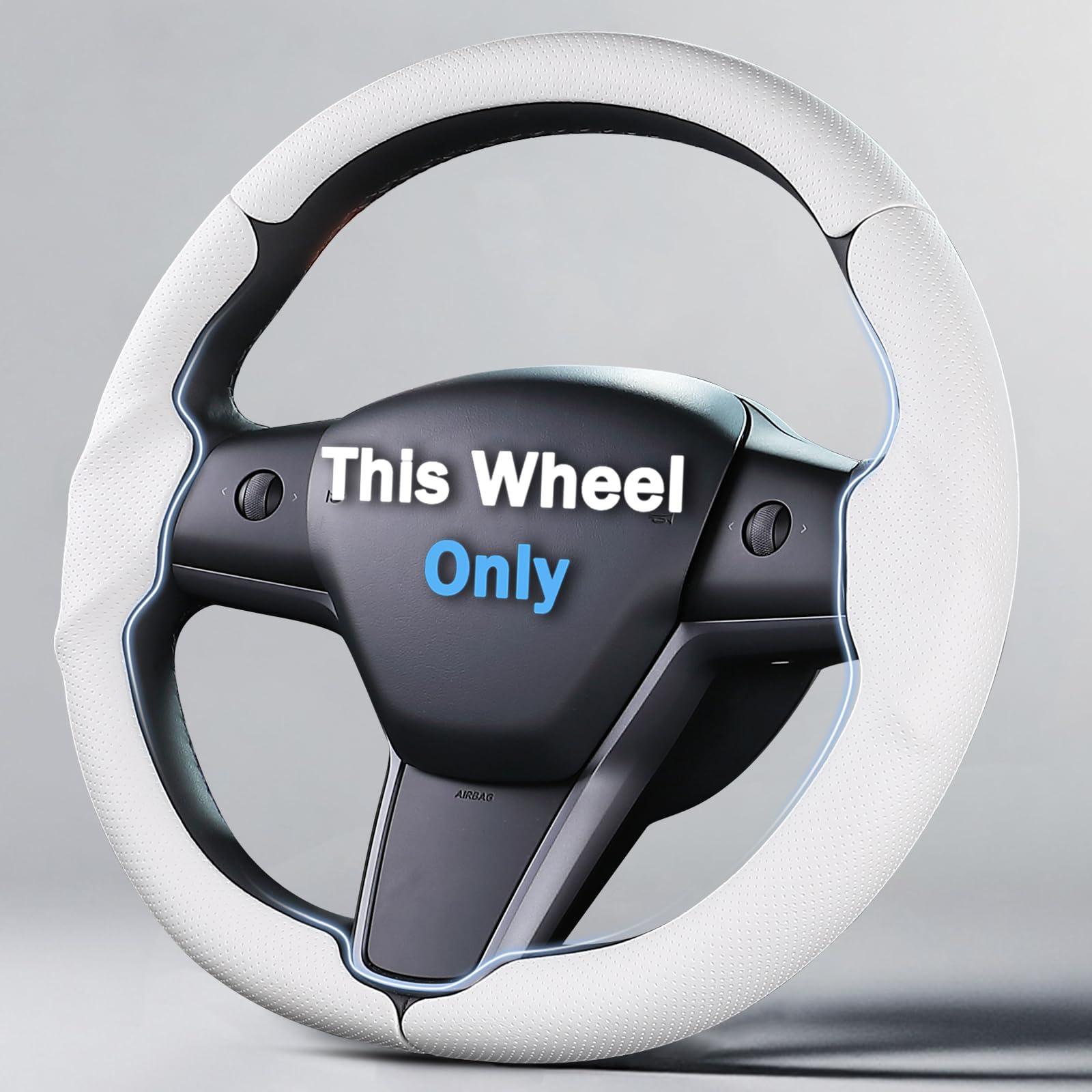 Steering Wheel Cover for 2017-2023 Tesla Model 3 2020-2024 Tesla Model Y