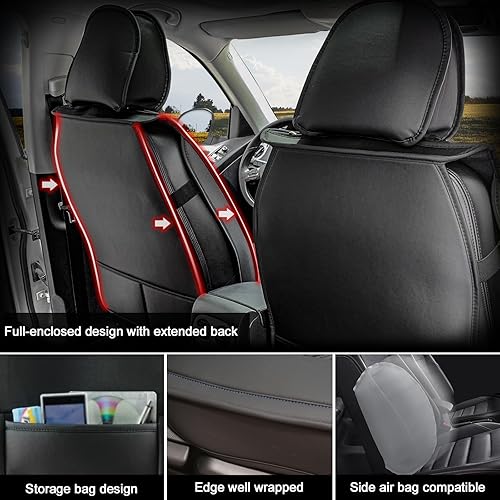 Miniatura 2 de IKON MOTORSPORTS, Fundas de asiento de automóvil de ajuste universal para la mayoría de automóviles, SUV, camionetas, funda de asiento de conductor