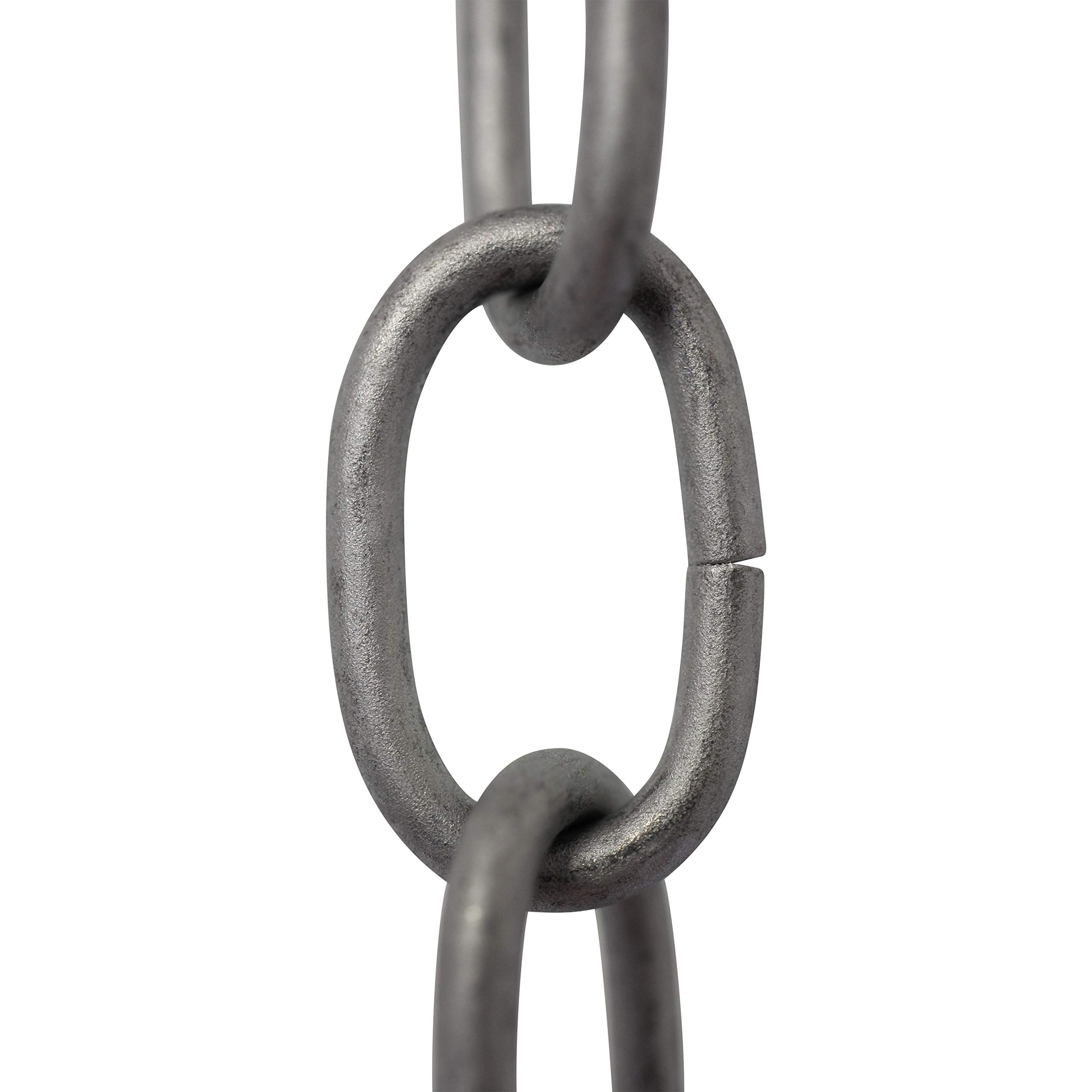 RCH Hardware CH-S56-11S-SC-3 |9 Gauge Steel Chandelier Chain for Lighting and Hanging Fixtures - Standard Links (3 ft/1 Yard, Satin Chrome)