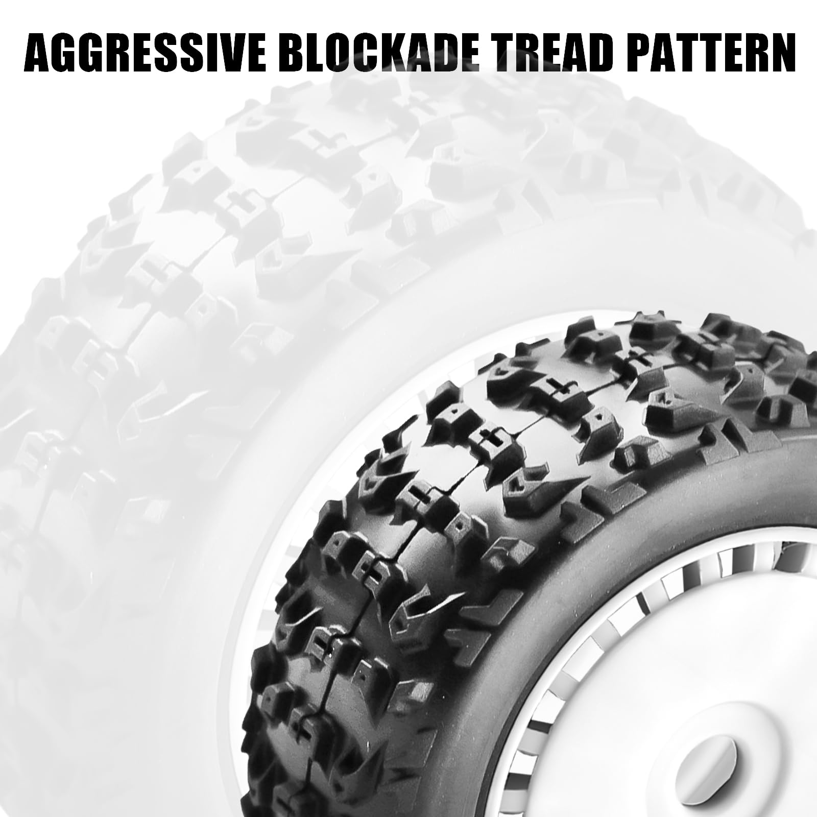 RcThjia 1/8 RC Off-Road Buggy Racing Tires and Wheels 17mm Hex RC Tires with Foam Inserts for ARRMA 1/8 Typhon 3S/6S Losi 8IGHT HSP Hyper HongNor FS Racing KYOSHO MP10 MP9 MP9e Neo. (4PCS/Set) - Image 3