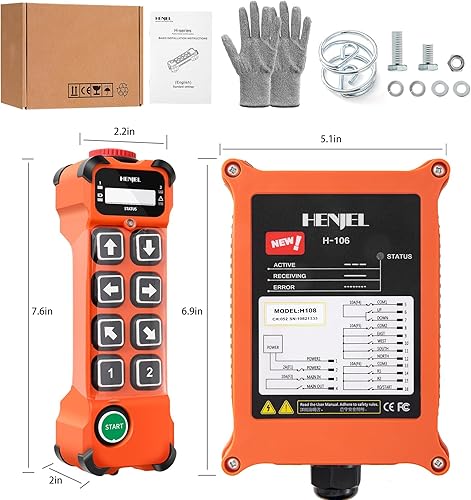 Miniatura 5 de Grúa inalámbrica industrial Control remoto para puente aéreo grúa de elevación de viaje Transmisor de radio de camión grúa de 8 canales y receptor