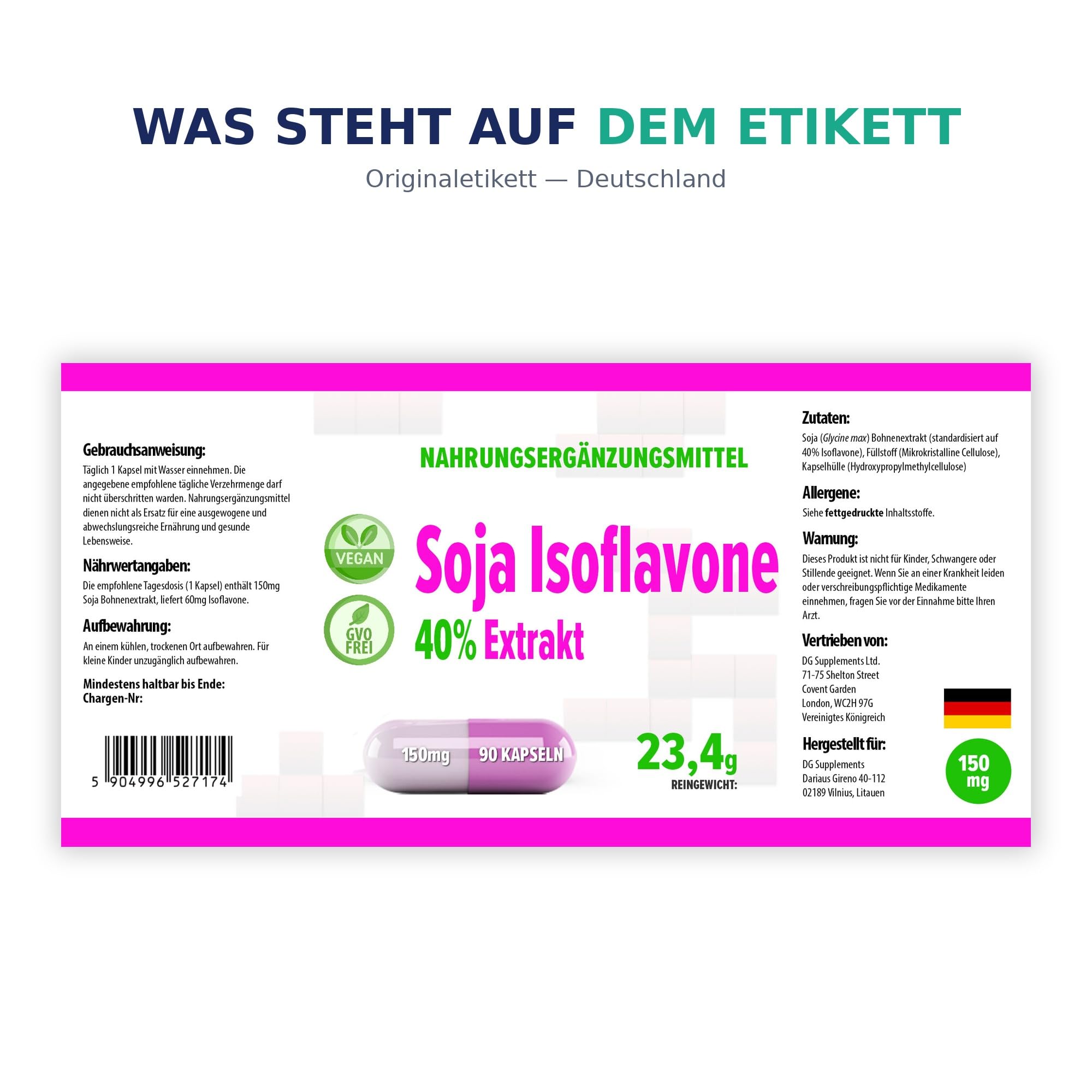 Tulip BioPharma Isoflavones de Soja 80% | 120 Gélules | Cure de 4 Mois | Extrait Standardisé Haute Concentration, Phytoestrogènes | Qualité Contrôlée