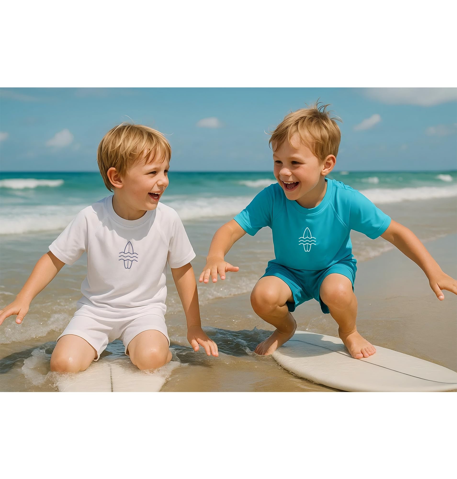 Camisas de protección para niños, camisetas de natación UPF 50+, protección solar, pesca, agua, playa, surf, trajes de baño de 3 a 14 años