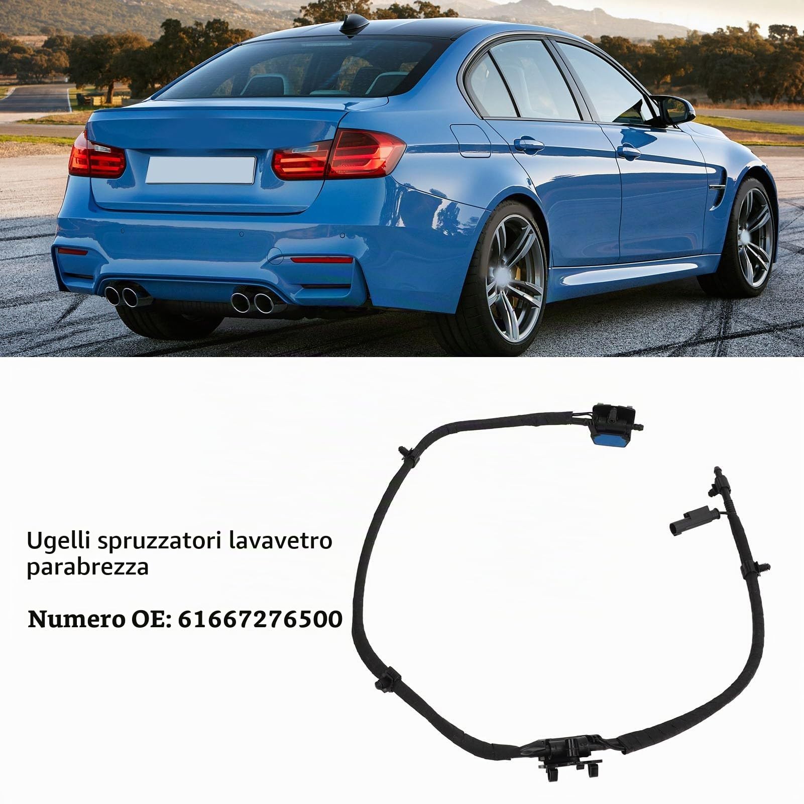 Ugello Spruzzatore Lavavetri per Parabrezza per Serie 3 F30 F31 F35 M3 F80, 61667276500 Ugelli Tergicristallo Ugello Lavavetri di Ricambio per Serie 3