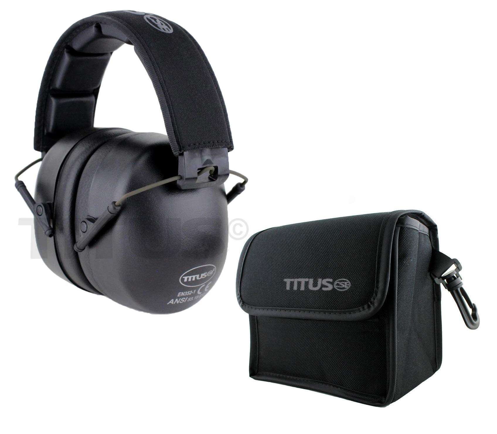 TITUS 3 Series, Onyx 37 Original Highest NRR Noise Reduction Earmuffs