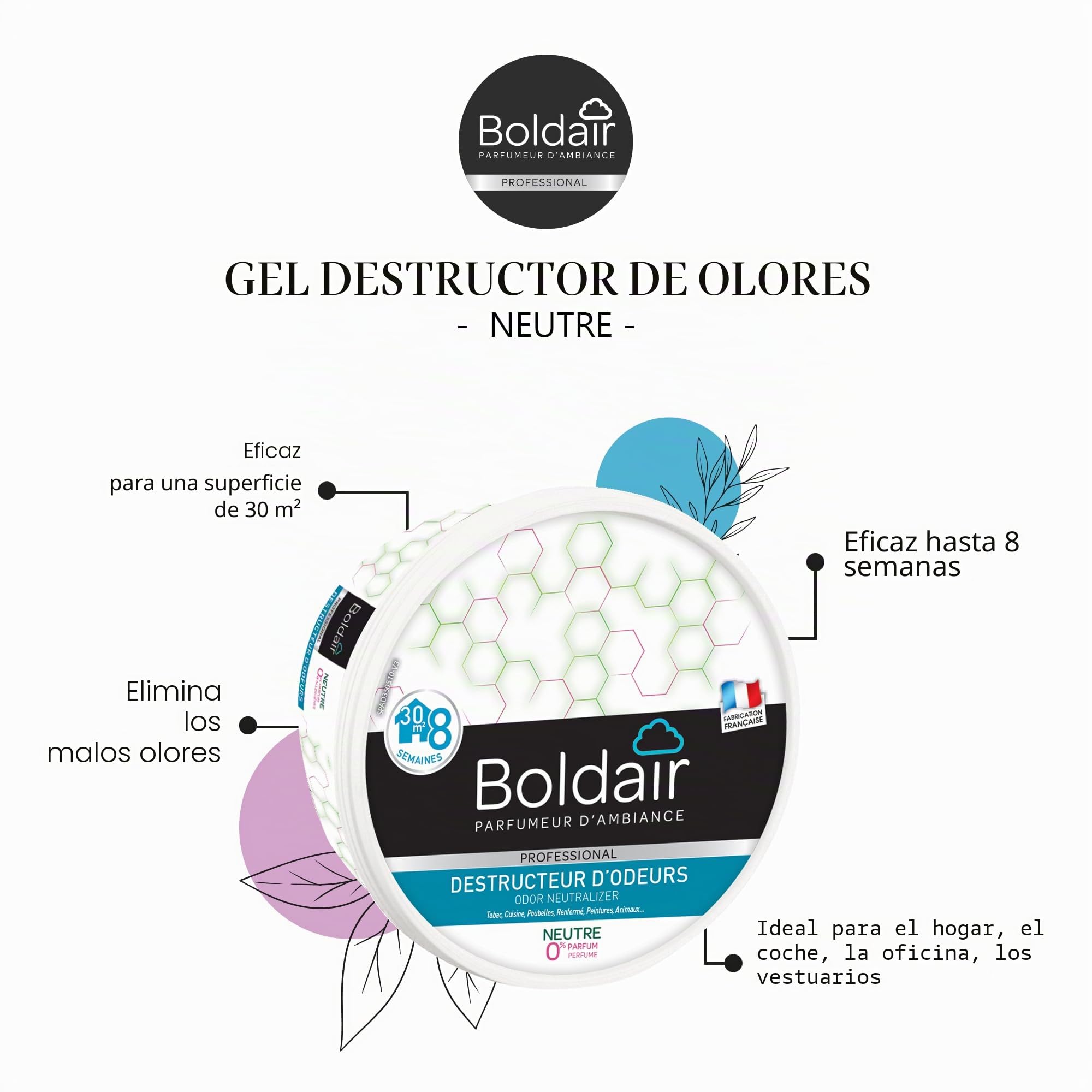 Boldair Gel Destructor de Olores - 300 g