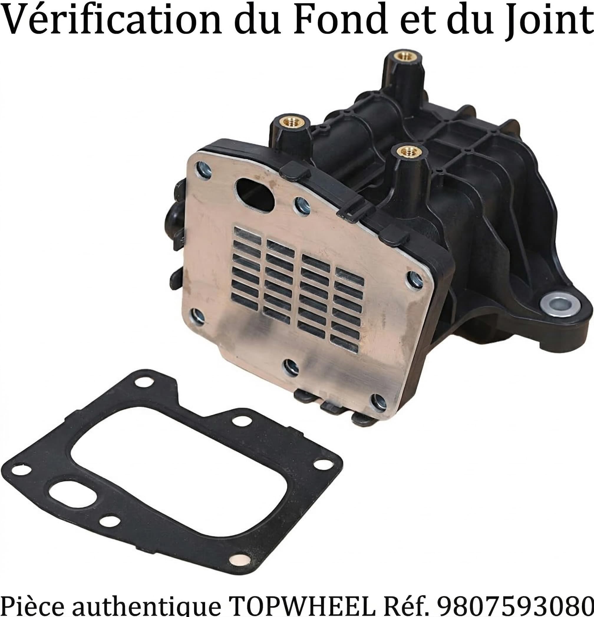Boîtier de Refroidisseur EGR avec Joint – Compatible avec Peugeot 308 508 3008 5008 Expert Boxer Traveller/Citroën C4 C5 / Ford Mondeo S-MAX – Réf. 9807593080 – Aluminium Zinc Durable