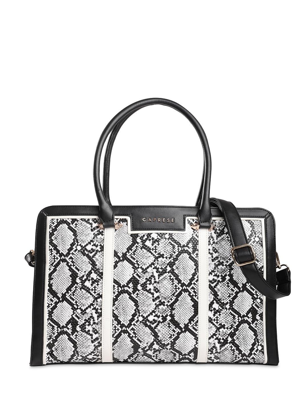 Caprese ELLIS SNAKESKIN PRINT BLACK FAUX LEATHER LARGE LAPTOP BAG HANDBAG (B0CYQCZLQ3) Amazon Price History, Amazon Price Tracker