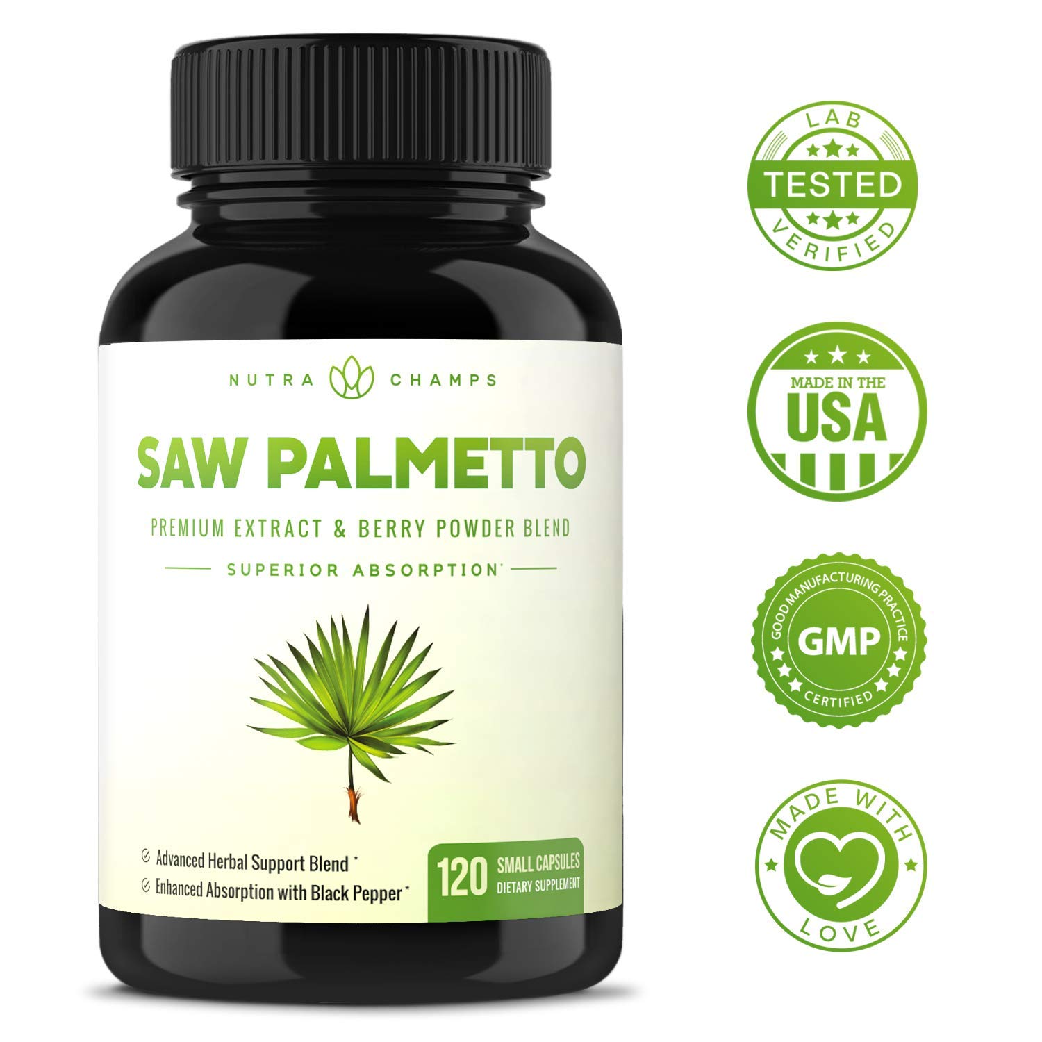 Saw Palmetto Supplement for Prostate Health [Extra Strength] 600mg