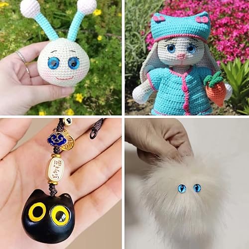 Miniatura 4 de Cabujón de cristal para ojos, 100 unidades, para hacer muñecas de arcilla, esculturas, accesorios para manualidades, hallazgos de bricolaje,