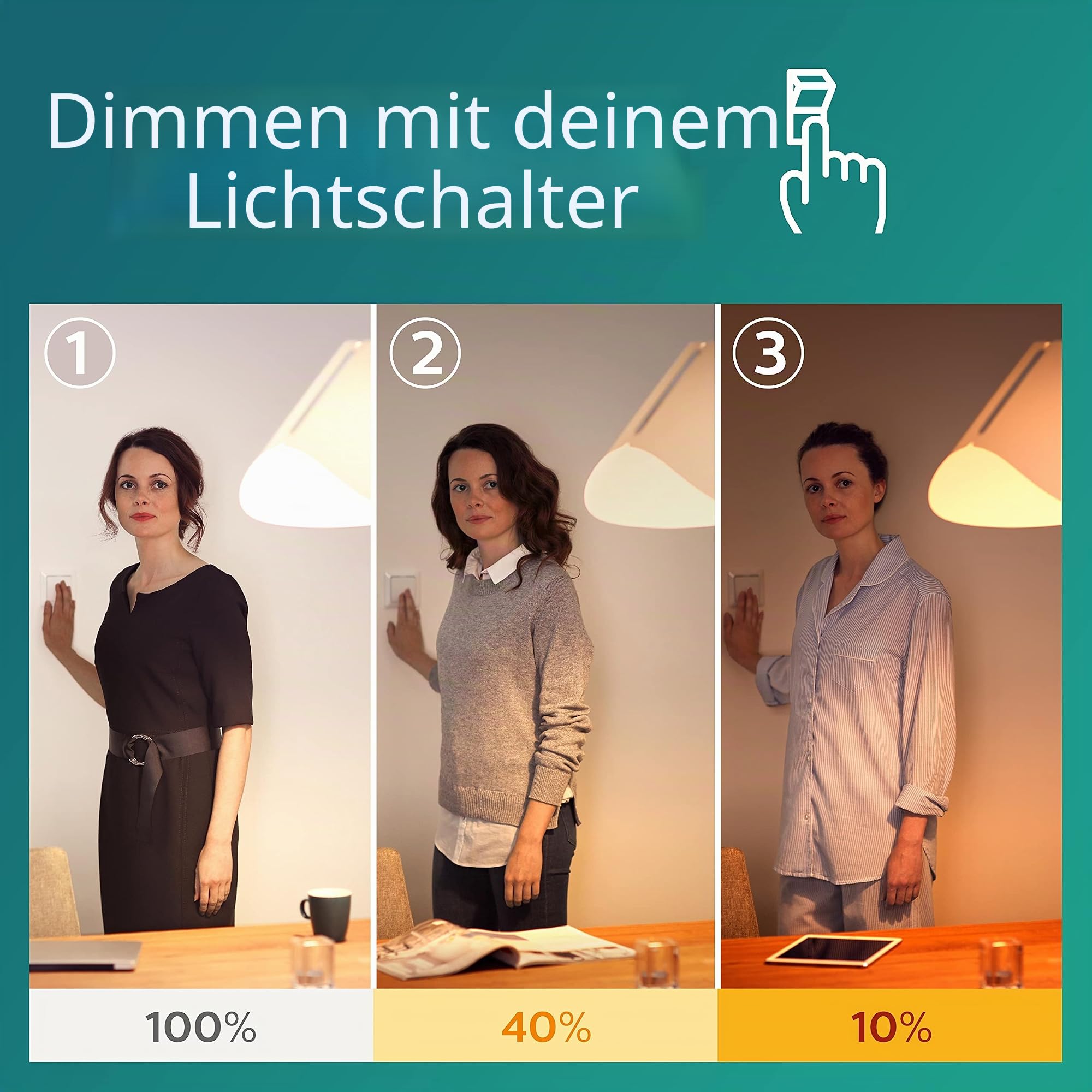 Philips Kosipo Aufbaustrahler (Weiß) - Warmweißes Licht - Deckenstrahler 4 Flammig - GU10 - SceneSwitch - Einfach dimmbar mit Ihrem klassischen Schalter